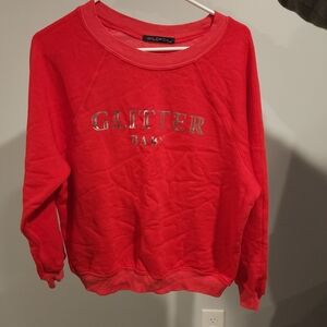 Wildfox Red Glitter Baby Sweatshirt